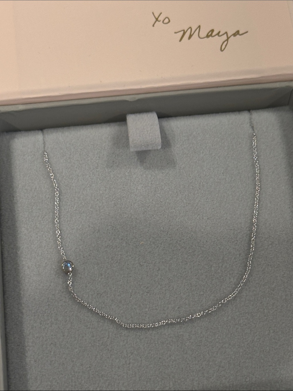 Maya Brenner Delicate 14k Necklace Opal - Picture 3 of 6